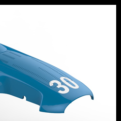 Conception 3D Gordini tether car - Conception et réalisation eurodesign Paris
