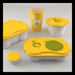 Vaisselle pour repas dans train - Design eurodesign.paris pour NCX CRH en 2009 - euro design