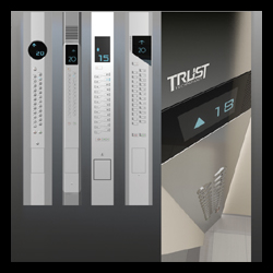 Commandes d'ascenseurs - Conception et design eurodesign.paris pour Trust en 2012